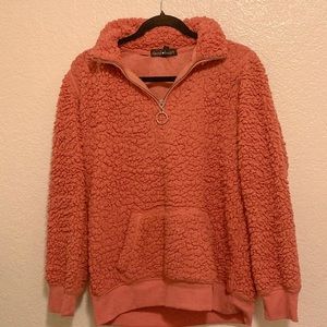Derek Heart Pink Pullover With Zipper